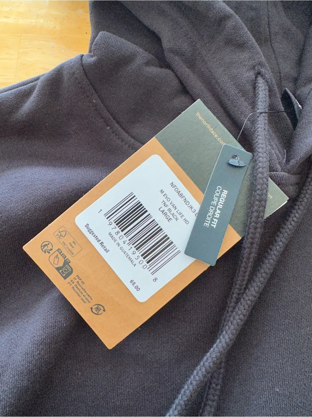 NWT North Face men’s hoodie sweatshirt large